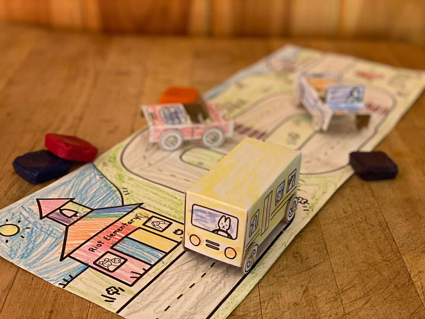 On The Road: Paper Car Playset