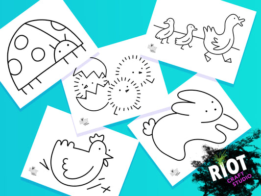 Printable Coloring Pages - Spring Bundle